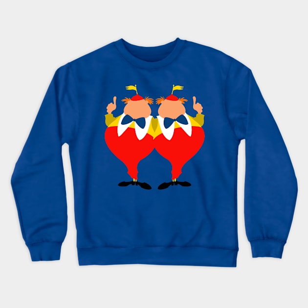 Tweedle Dee, Tweedle Dum, Wonderland Crewneck Sweatshirt by LuisP96